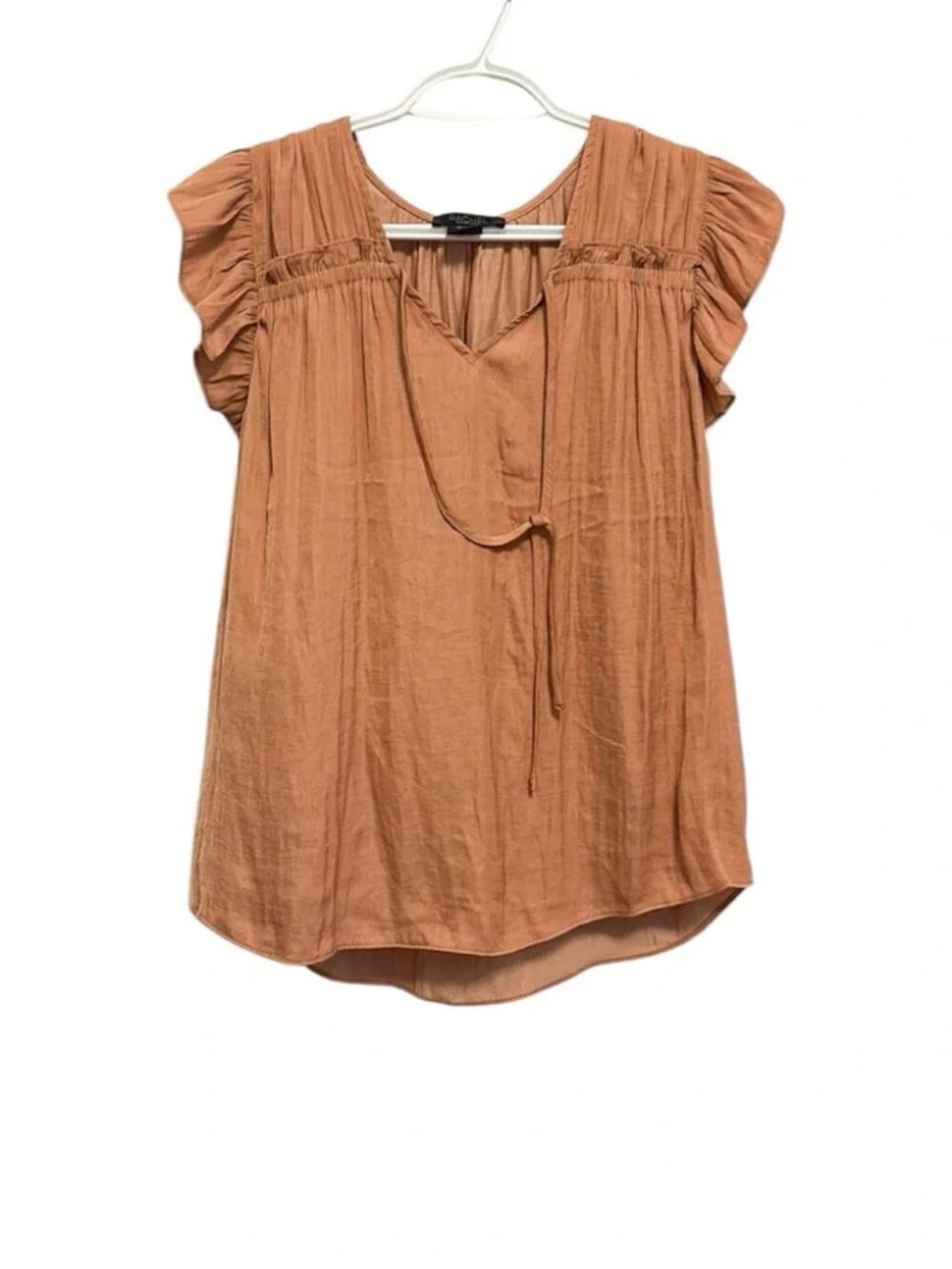 RACHEL Rachel Roy Tie Neck Ruffle Top NWOT